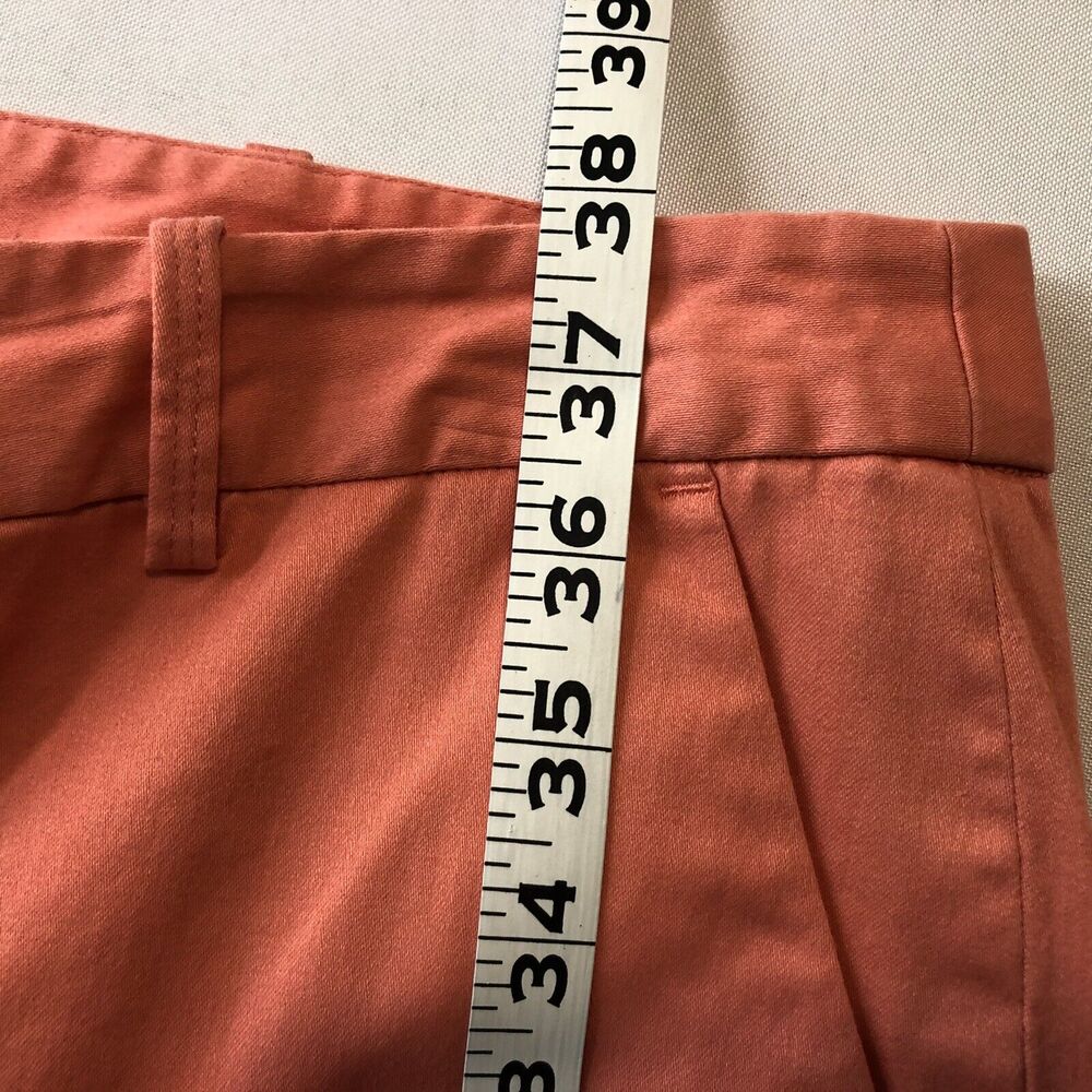 Michael Kors Chino Pants Women 10 Peach Stretch Cotton Trouser Pockets Logo - Picture 9 of 12